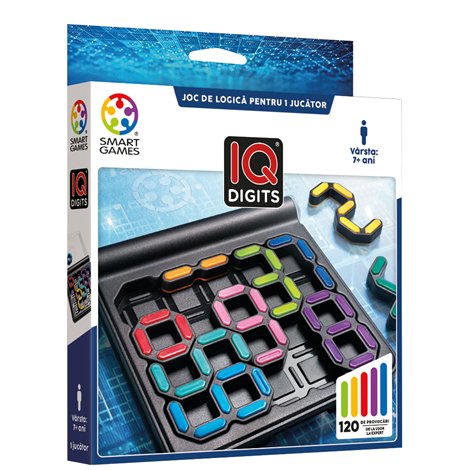 Smart Games - IQ Digits, joc de logica cu 120 de provocari, 7+ ani, editie lb. Romana - imagine 6